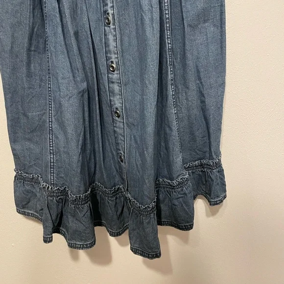 free people wild one denim mini dress, size large - Picture 8 of 9